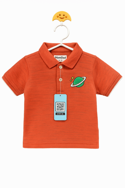 Premium Quality Bright Orange Toddler Polo Shirt