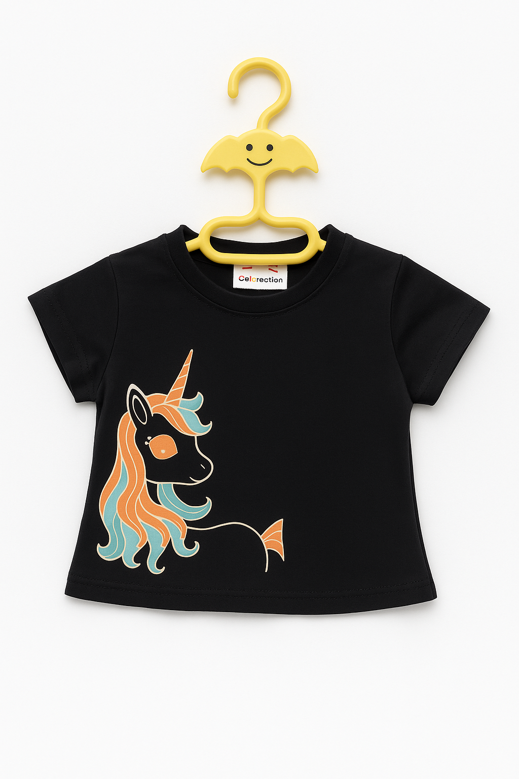 Black Unicorn Graphic Tee for Girls – Colorful & Magical Style